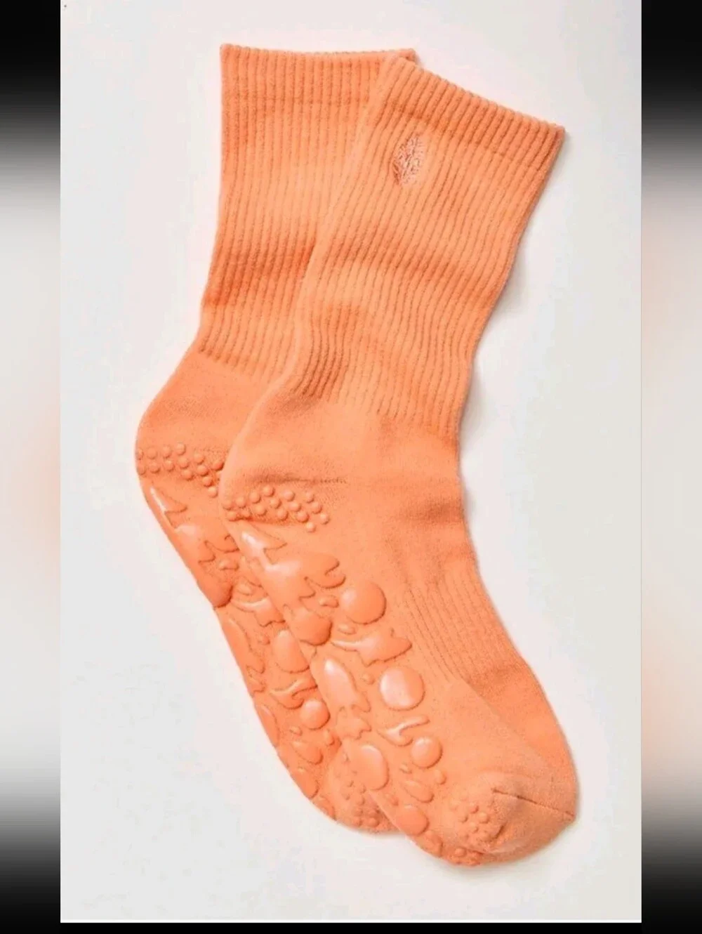 NWT! Free People, FP Movement Total Buti Pilates Socks, Sherbert Orange